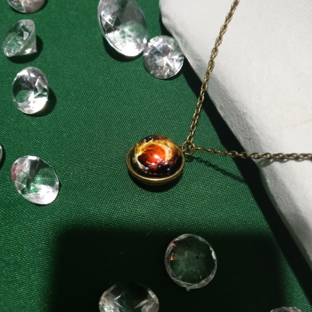 Galaxy globe necklace